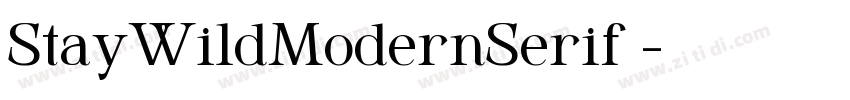 StayWildModernSerif 字体转换